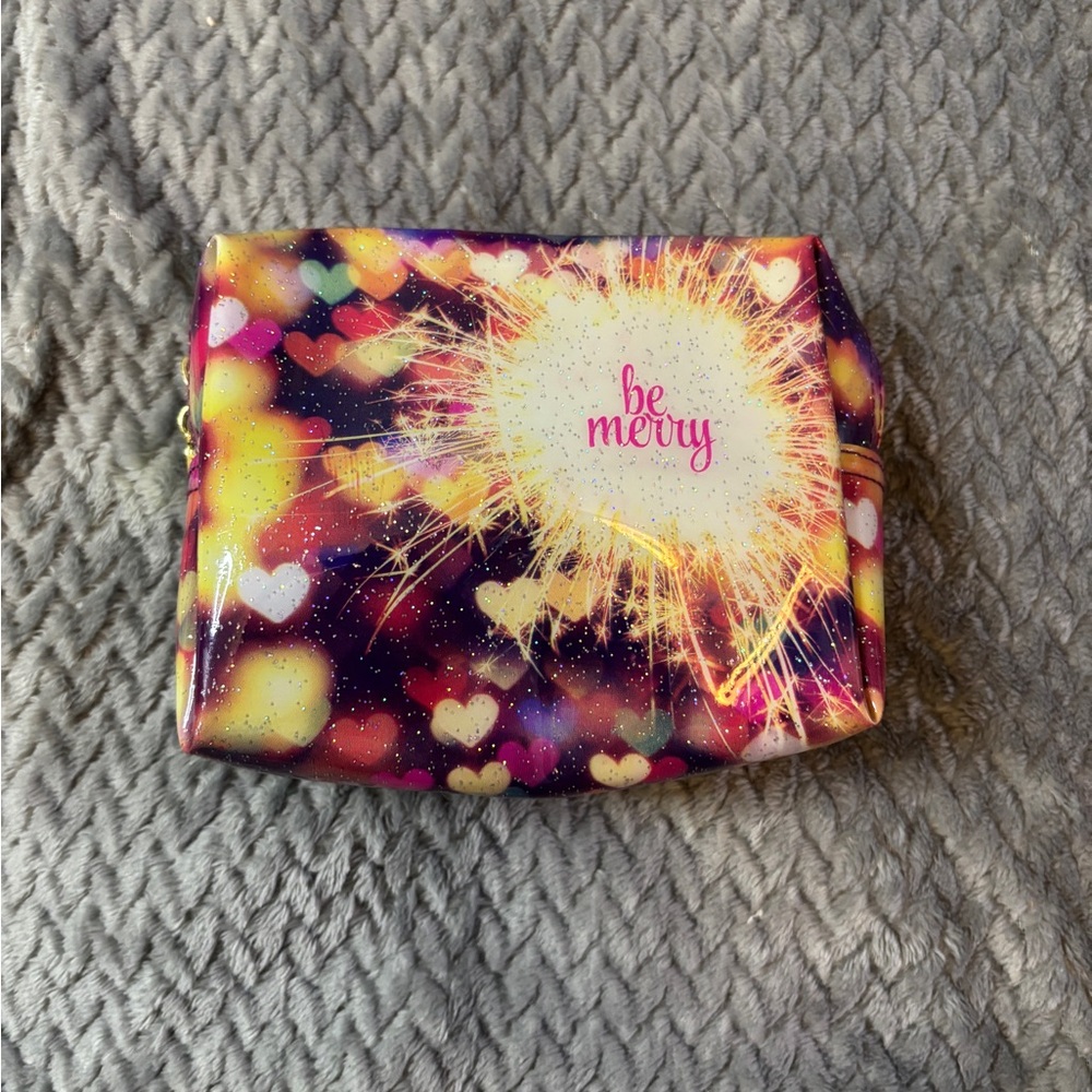 ‘Be Merry’ Bath and Body Works Travel Makeup Cosmetic Bag